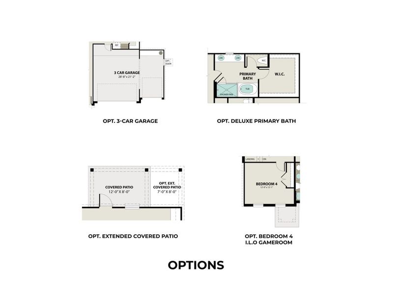 2D floor plan layout for the The Solara C by Davidson Homes LLC in Sunterra, Katy, TX (Image 4). 2D floor plan layout for the The Solara C by Davidson Homes LLC in Sunterra, Katy, TX (Image 4).