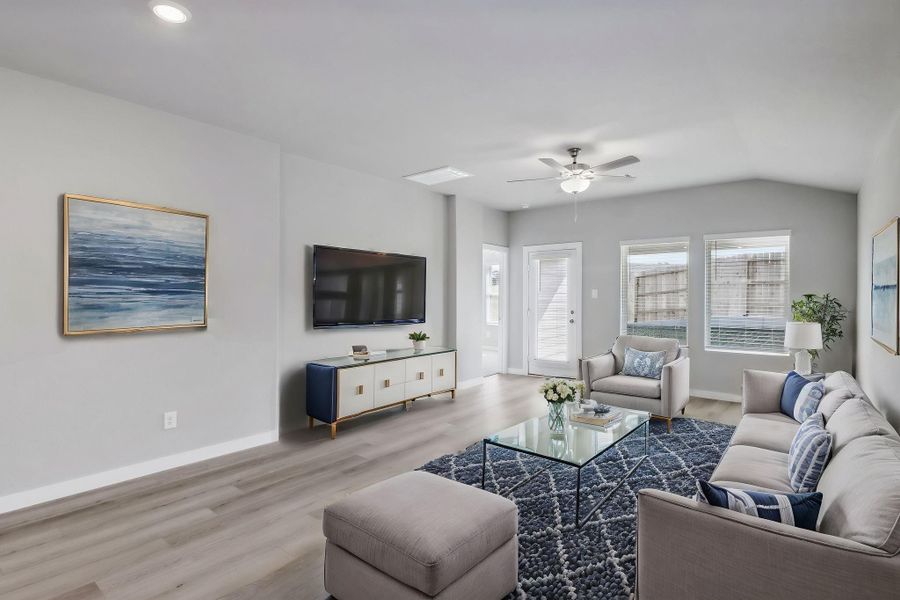 Furnished interior view inside a new home in Pine Lake Cove - Traditional Series, Montgomery (Image 8).