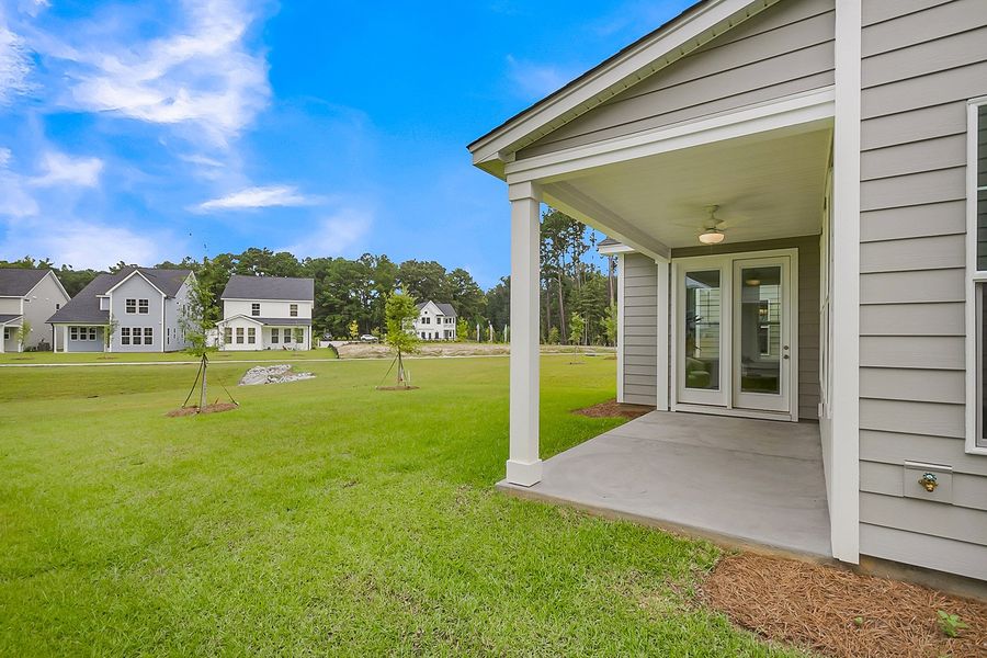 Exterior details and patio area of a home in Pineland Preserve, Summerville (Image 3).