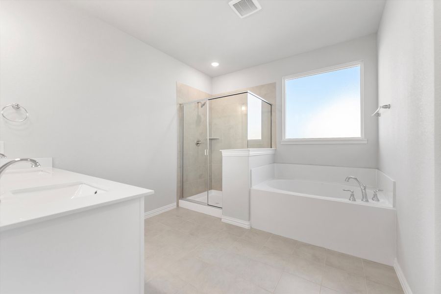 Furnished interior view inside a new home in Clear Sky Addition, Valley View (Image 12).