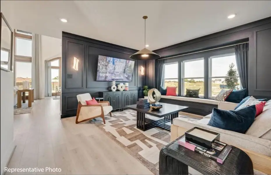 Furnished interior view inside a new home in Grand Estates of Anna, Anna (Image 9). Furnished interior view inside a new home in Grand Estates of Anna, Anna (Image 9).