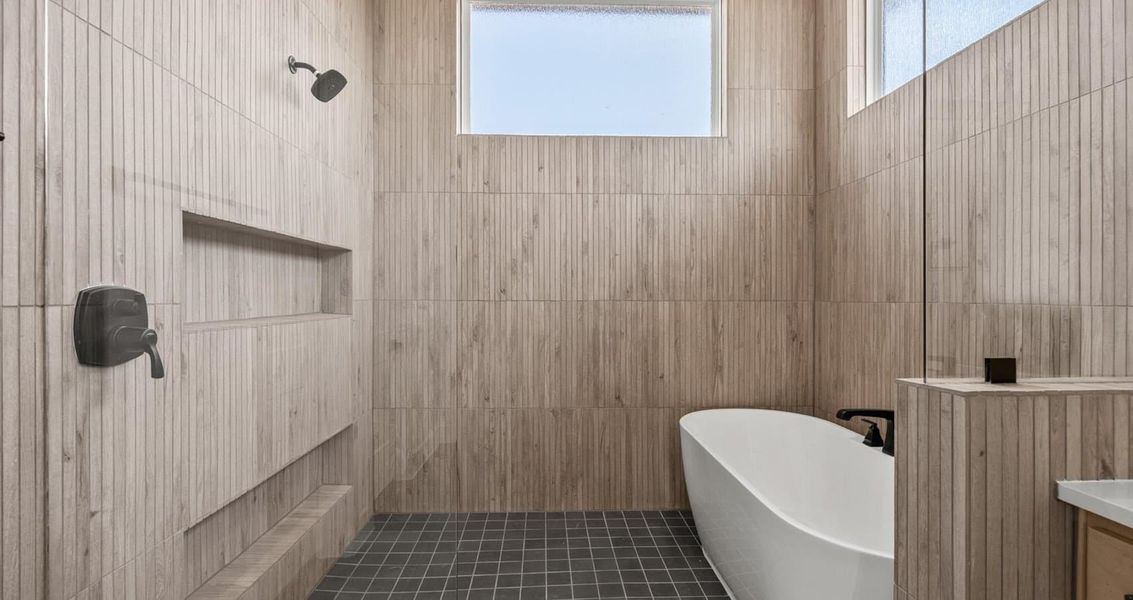 Representative furnished interior of a home built from the Everly by Chesmar Homes in Sweetwater, Austin (Image 6).