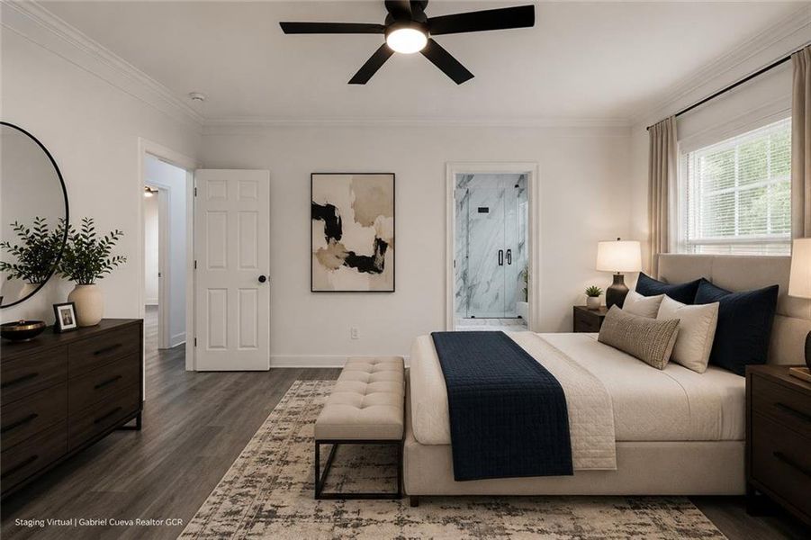 Furnished interior view inside a new home in , Snellville (Image 9). Furnished interior view inside a new home in , Snellville (Image 9).