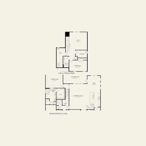 2D floor plan layout for the Stellar by Del Webb in Del Webb Carolina Ridge, Midland, NC (Image 4).
