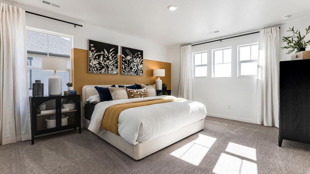 Furnished interior view inside a new home in Horizon Uptown, Aurora (Image 12). Furnished interior view inside a new home in Horizon Uptown, Aurora (Image 12).