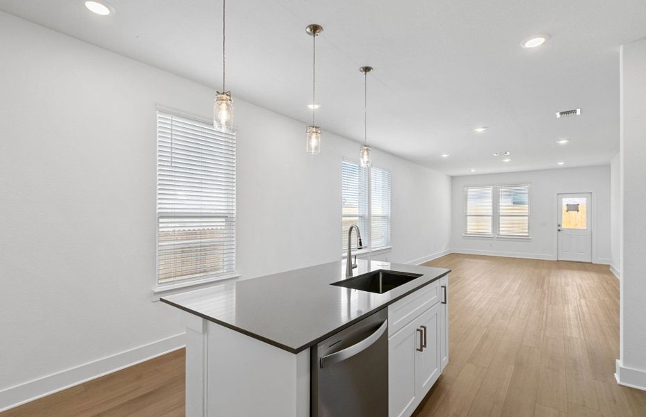 Furnished interior view inside a new home in Crosswinds, Kyle (Image 9).