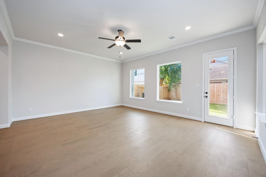 Clean Lines & Cozy VibesA closer look at the living room highlights the thoughtful design—plenty of room for a media setup or statement artwork, plus natural light that changes with the day. Clean Lines & Cozy VibesA closer look at the living room highlights the thoughtful design—plenty of room for a media setup or statement artwork, plus natural light that changes with the day.