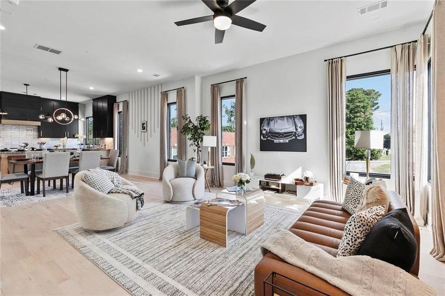 Furnished interior view inside a new home in , Atlanta (Image 43).
