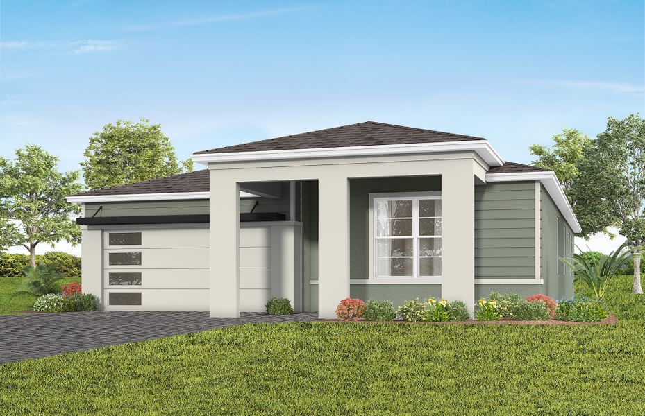 Representative exterior photo of a completed home built from the Garnet by Pulte Homes in Lakehaven Estates, Clermont, FL (Image 10). Representative exterior photo of a completed home built from the Garnet by Pulte Homes in Lakehaven Estates, Clermont, FL (Image 10).