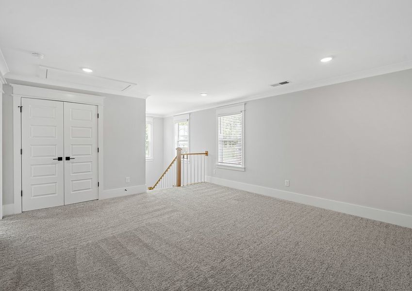 The game room is located on the second floor.