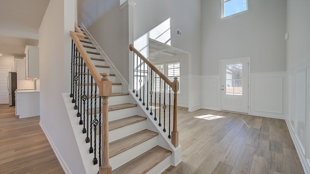 Furnished interior view inside a new home in Riverbend Overlook, Fayetteville (Image 4). Furnished interior view inside a new home in Riverbend Overlook, Fayetteville (Image 4).