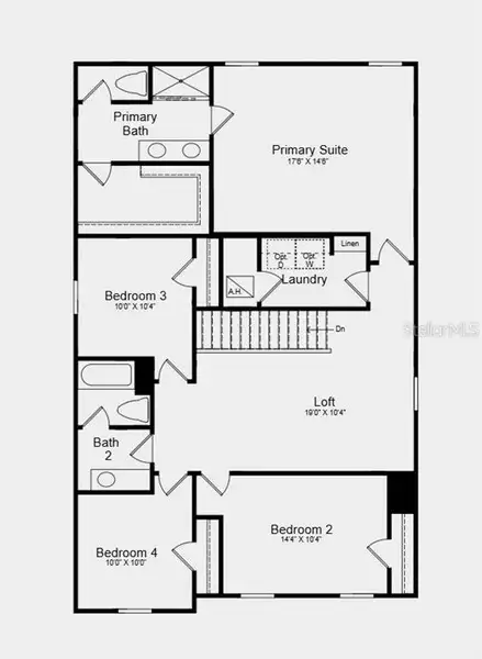 2D floor plan layout of this home in Solena, North Fort Myers, FL (Image 3). 2D floor plan layout of this home in Solena, North Fort Myers, FL (Image 3).