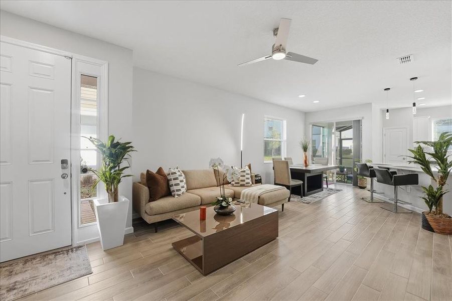 Furnished interior view inside a new home in , Orlando (Image 7). Furnished interior view inside a new home in , Orlando (Image 7).