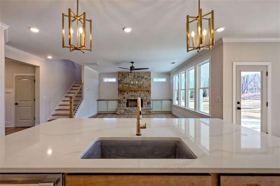 Furnished interior view inside a new home in , Clarkesville (Image 11).