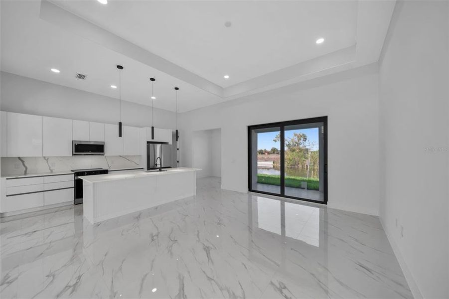 Furnished interior view inside a new home in , Cape Coral (Image 9). Furnished interior view inside a new home in , Cape Coral (Image 9).