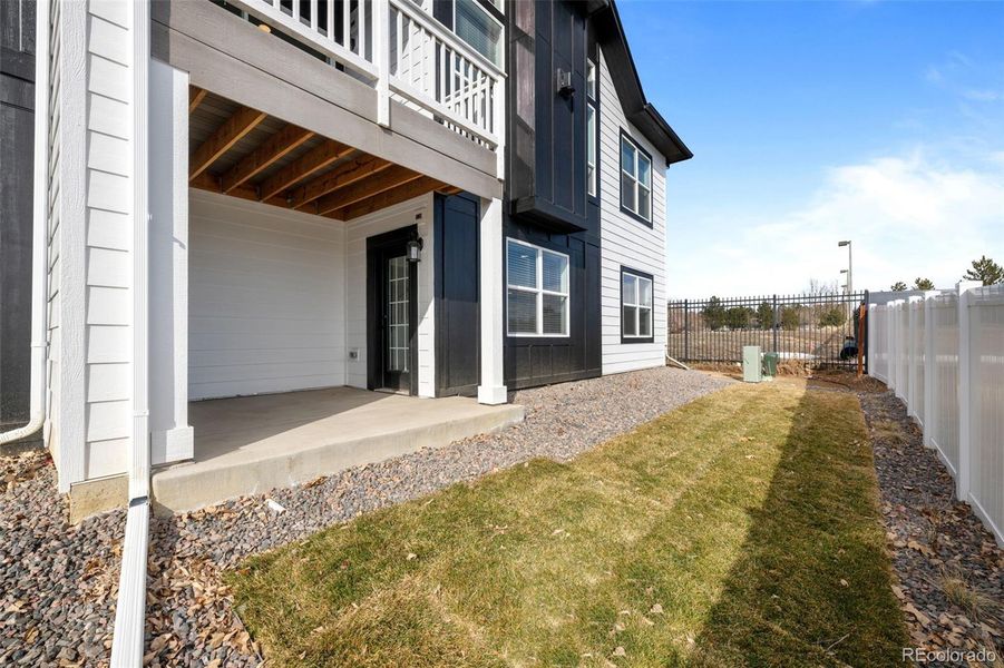 Exterior details and patio area of a home in Deer Creek, Littleton (Image 4).
