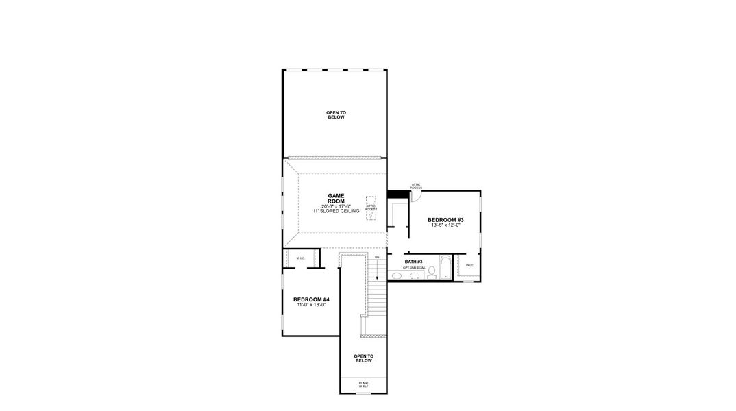 2D floor plan layout of this home in Chaparral Park, Oak Point, TX (Image 5).