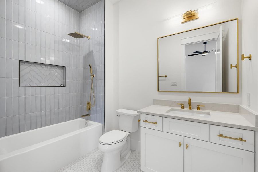 Plenty of space in each secondary bathroom