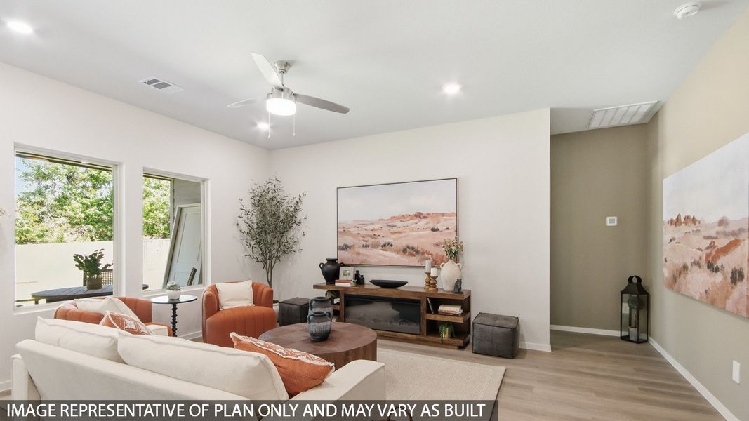 Furnished interior view inside a new home in Mill Creek, Magnolia (Image 6). Furnished interior view inside a new home in Mill Creek, Magnolia (Image 6).
