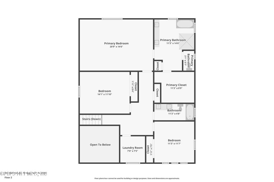 2D floor plan layout of this home in , Orange Park, FL (Image 5). 2D floor plan layout of this home in , Orange Park, FL (Image 5).