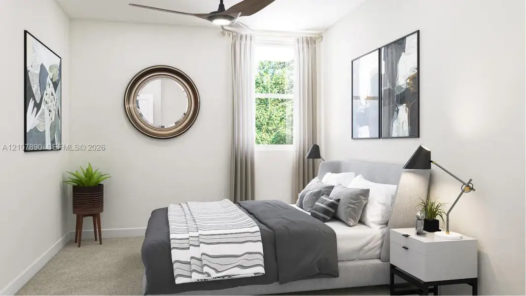 Furnished interior view inside a new home in Del Mar, Miami (Image 10).