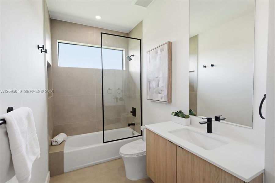 Furnished interior view inside a new home in , Miami (Image 12).