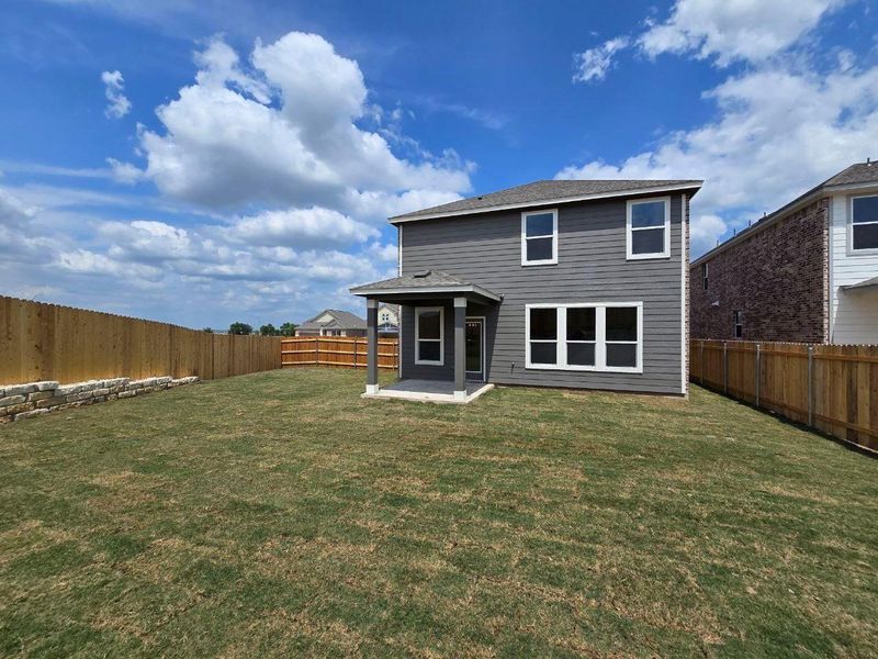 Exterior details and patio area of a home in Salerno - Heritage Collection, Round Rock (Image 3). Exterior details and patio area of a home in Salerno - Heritage Collection, Round Rock (Image 3).