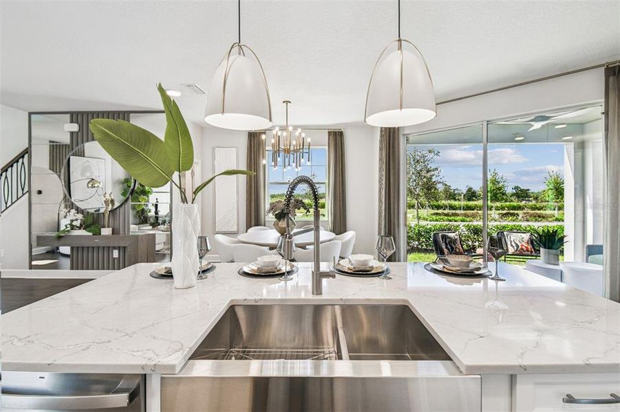 Furnished interior view inside a new home in Lake Star at Ovation, Winter Garden (Image 9).