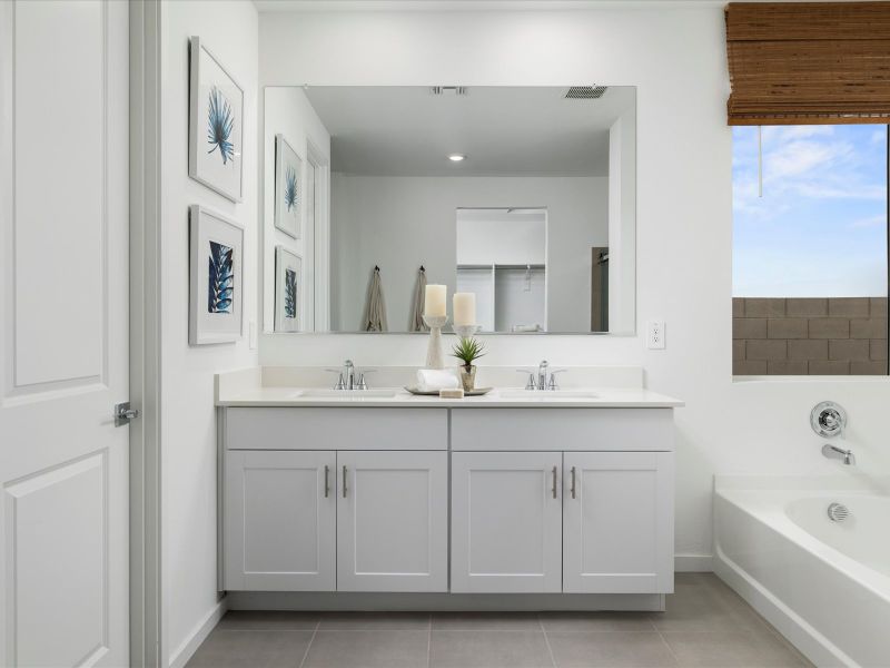 Furnished interior view inside a new home in Mountain View Estates Signature Series, Buckeye (Image 17).