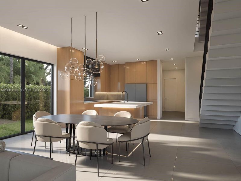 Furnished interior view inside a new home in , Miami (Image 6).