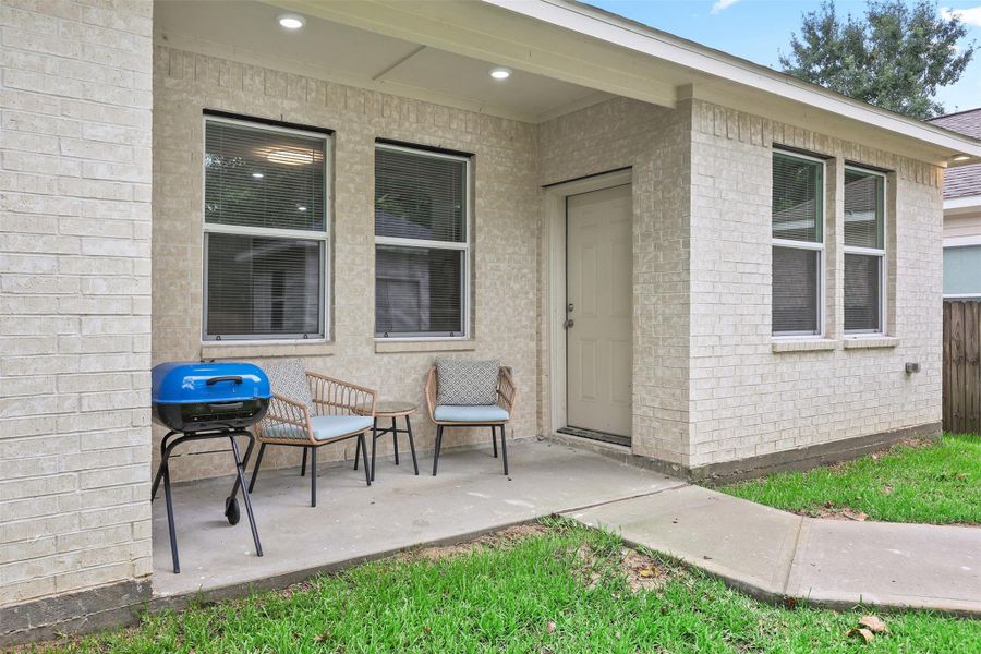 Morning coffee. Evening conversations.Enjoy outdoor living year-round under the covered patio. Morning coffee. Evening conversations.Enjoy outdoor living year-round under the covered patio.