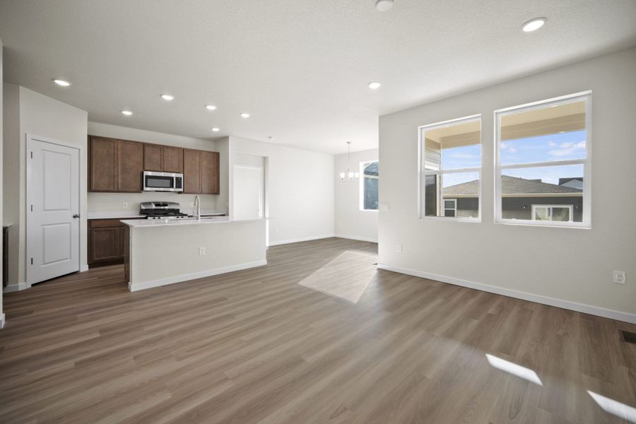 Representative unfurnished interior of a home built from the Juniper by View Homes in Aspen Ranch, Fountain (Image 23).