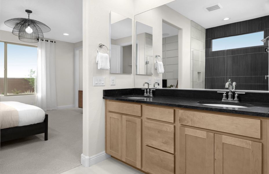 Representative furnished interior of a home built from the Hewitt by Pulte Homes in Strata, Dacono (Image 5).