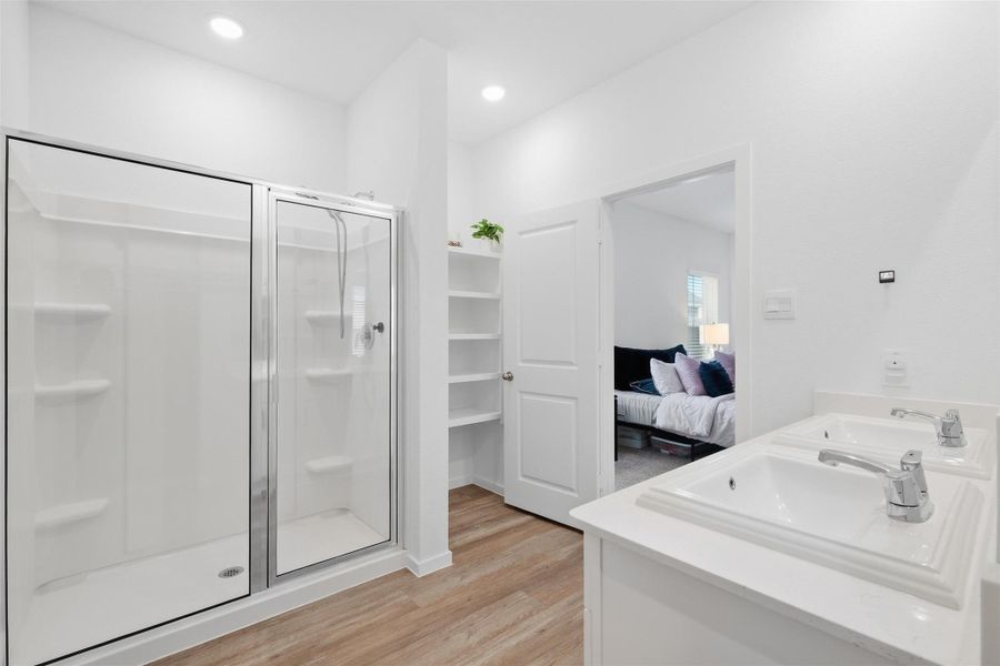Large walk-in shower Large walk-in shower