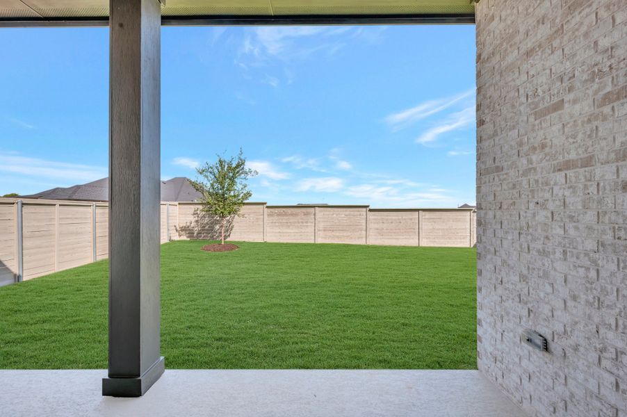 Exterior details and patio area of a home in Treeline, Justin (Image 4). Exterior details and patio area of a home in Treeline, Justin (Image 4).