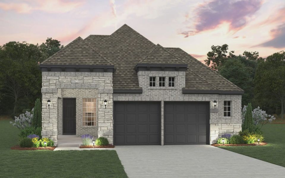 Representative exterior photo of a completed home built from the Tucson by Chesmar Homes in Heartland 40's, Heartland, TX (Image 14).