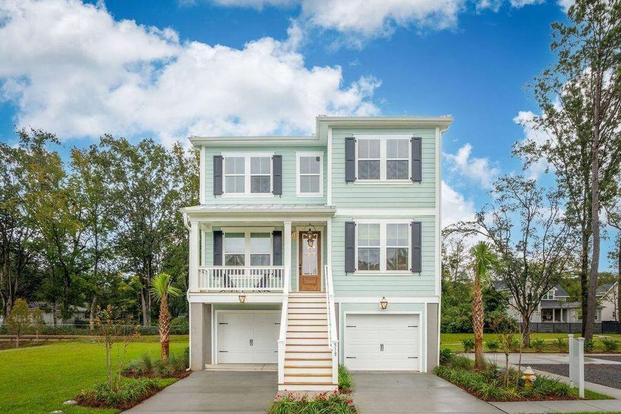Front exterior of a new home in Kings River Preserve, Hollywood, SC, highlighting curb appeal (Image 1). Front exterior of a new home in Kings River Preserve, Hollywood, SC, highlighting curb appeal (Image 1).