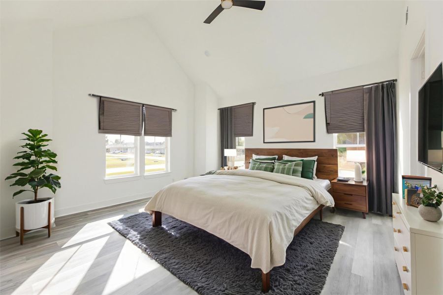 Virtually staged rendering