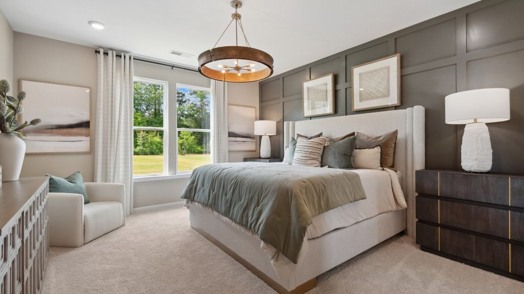 Representative furnished interior of a home built from the Meridian II by DRB Homes in Copperfield, Locust Grove (Image 8).