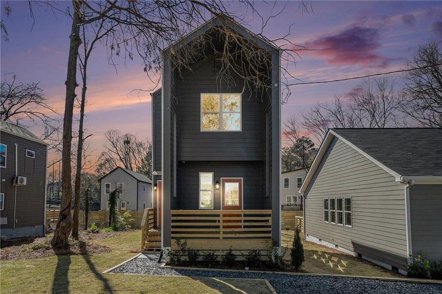 Front exterior of a new home in , Atlanta, GA, highlighting curb appeal (Image 17). Front exterior of a new home in , Atlanta, GA, highlighting curb appeal (Image 17).