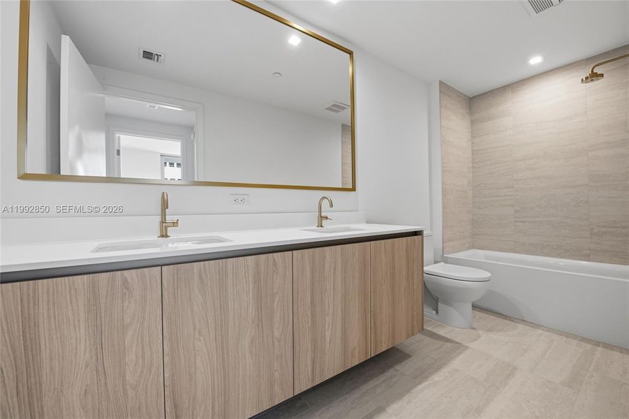 Furnished interior view inside a new home in , Miami (Image 9).