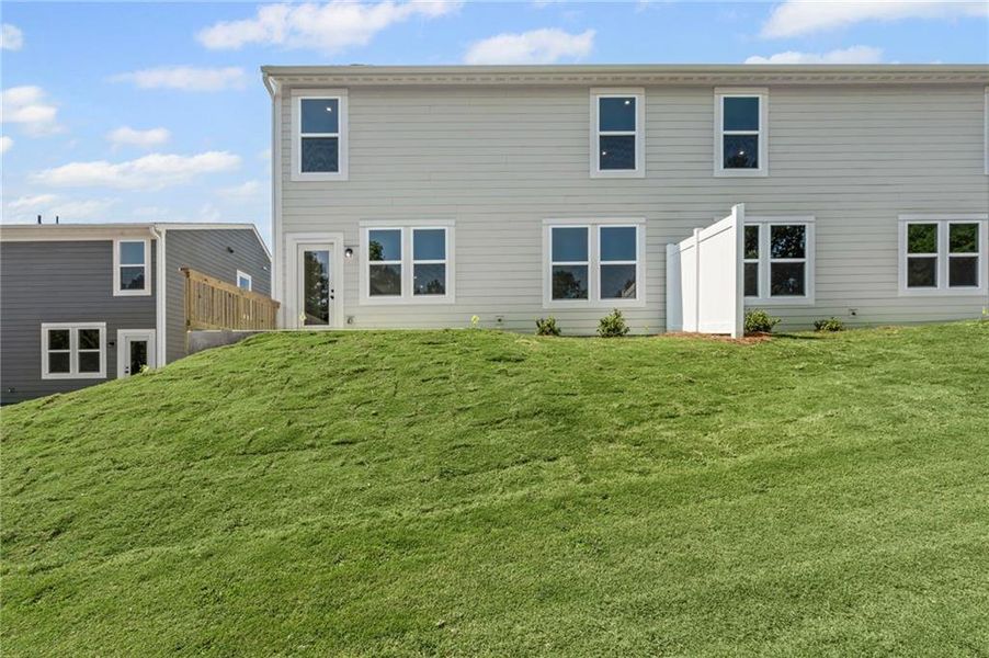 Front exterior of a new home in Villas at Gold Creek, Dawsonville, GA, highlighting curb appeal (Image 24).