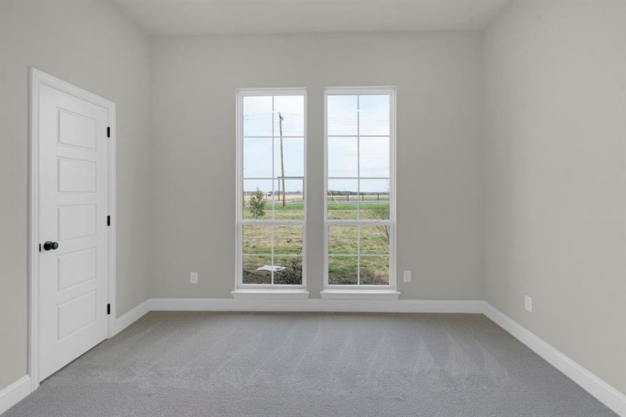 View of carpeted spare room