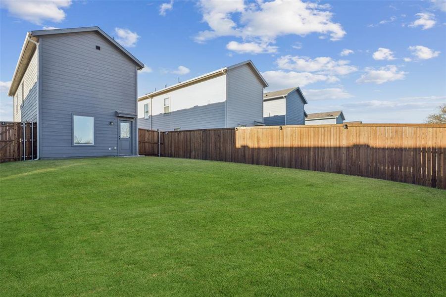 Exterior details and patio area of a home in Foree Ranch: Wellton Collection, Providence Village (Image 23). Exterior details and patio area of a home in Foree Ranch: Wellton Collection, Providence Village (Image 23).