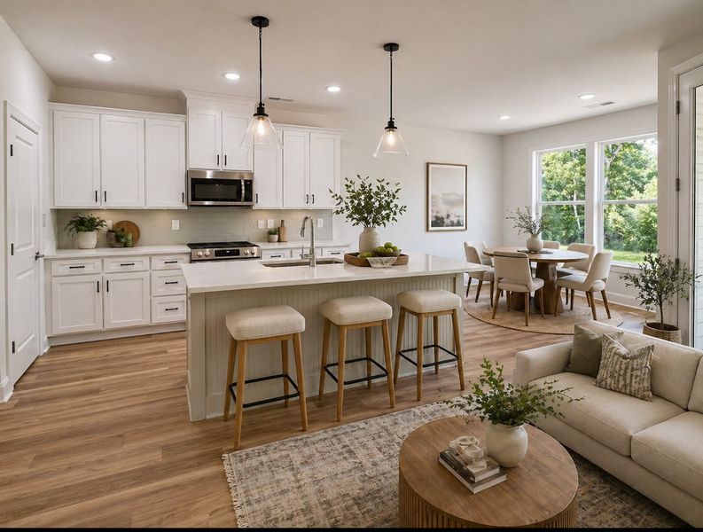 Furnished interior view inside a new home in Country Club Creek, Ayden (Image 4).