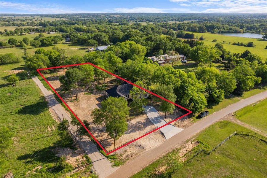 View of rural area with property boundaries highlighted View of rural area with property boundaries highlighted