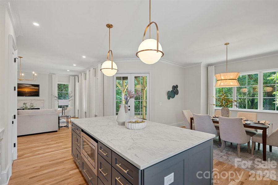 Natural flow into dining area
