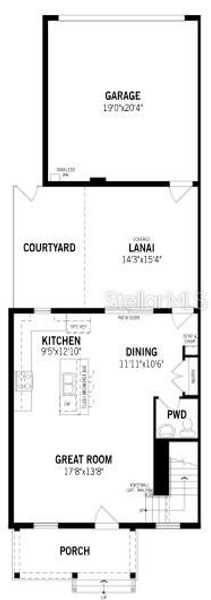 2D floor plan layout of this home in Celebration, Celebration, FL (Image 3).