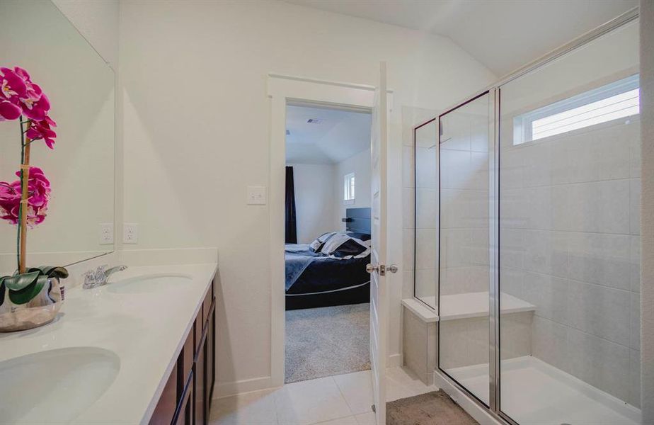 Large walk-in shower!