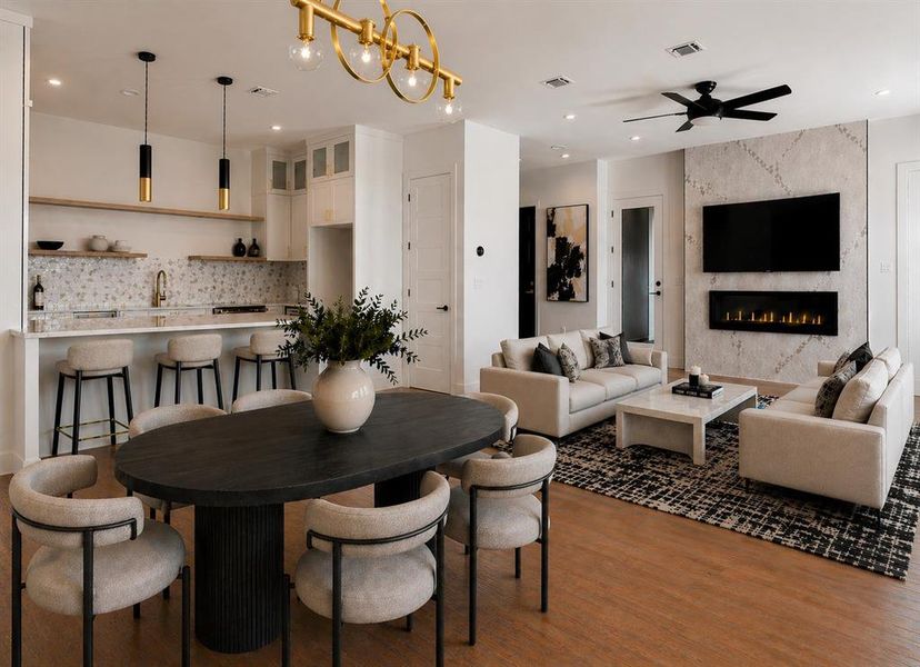 Furnished interior view inside a new home in , Dallas (Image 8).